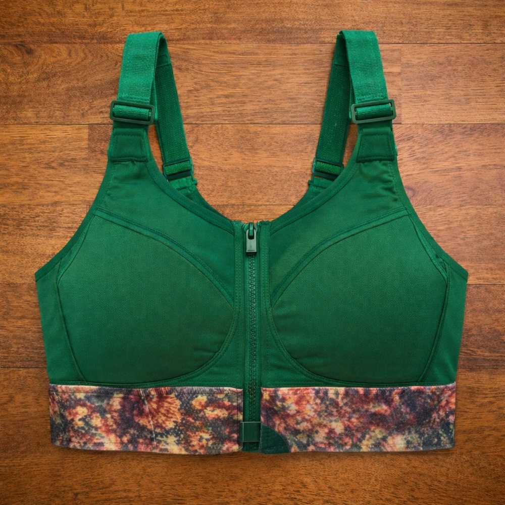 SHEFIT Ultimate Sports Bra Green Floral Band 1 Luxe High Impact NWOT